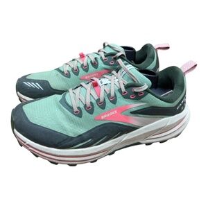 Brooks Cascadia 16 Women’s Size 8 Basil Coral Trail Running Shoes 1203631B394